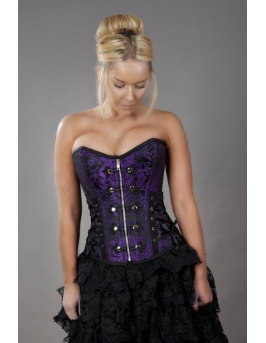 Corset brocado morado ROCK