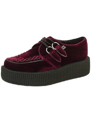 Creepers altas VIVA Terciopelo Burdeos