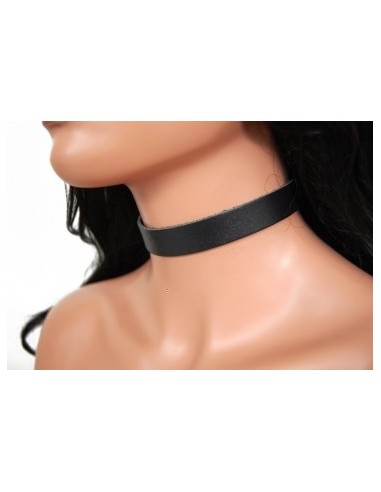 Plain leather neckband