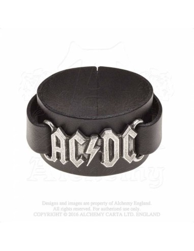 Iron Maiden: logo Leather Wriststrap