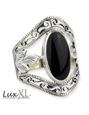 LuxXL silver ring with Onyx