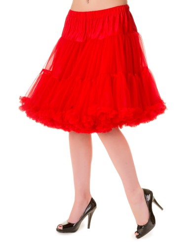 Petticoat ultrasuave rojo por encima de la rodilla