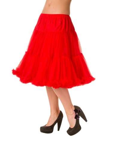 Petticoat de organza rojo(debajo de la rodilla)