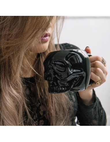 Taza cerámica negra CALAVERA , Killstar