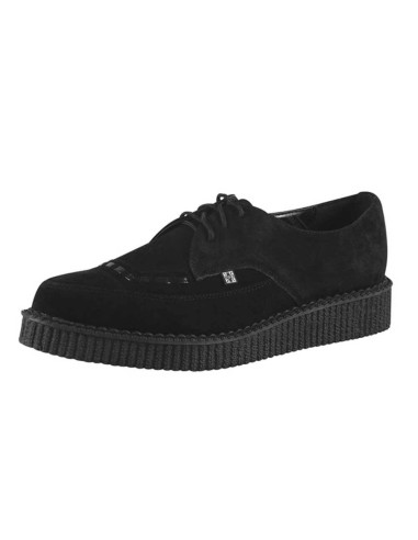 Talla 41: A8138- Creeper Punta- Ante negro y cordón