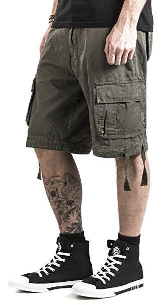 Pantalón corto militar hombre vintage `camuflaje urban´ - Gothic-Zone