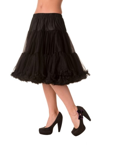 Petticoat de organza  negro (debajo de la rodilla)