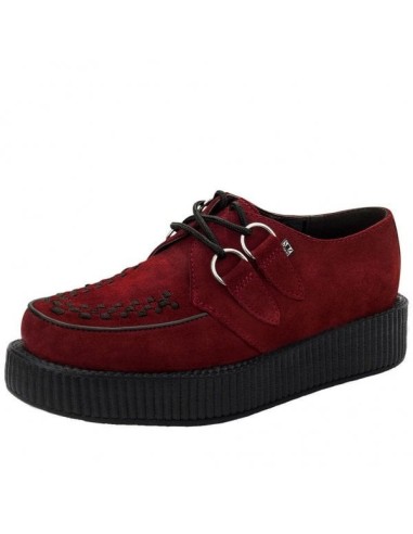 Creepers bajas suela VIVA Ante Burdeos (rojo oscuro)