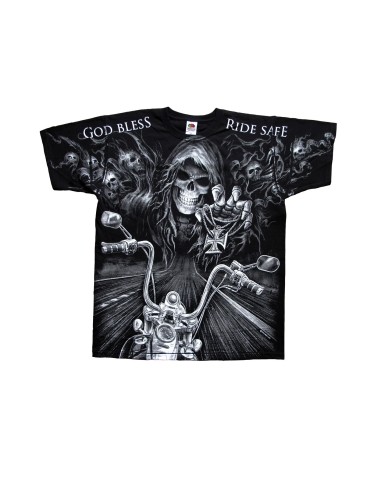 Camiseta hombre God Bless, Ride Safe