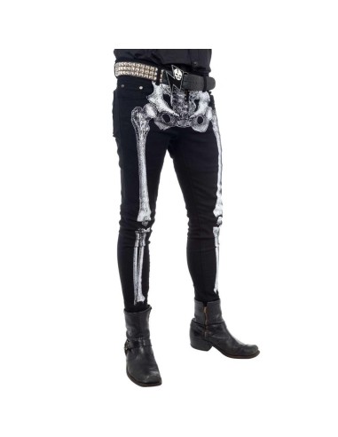 Skeleton Skinny Jeans Black Bone