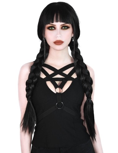 Top crop con cremallera EVYL , Killstar