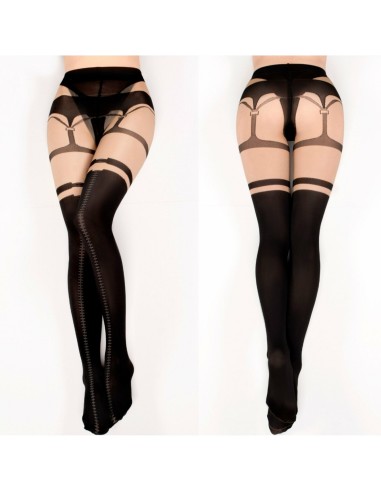 Ballerina hosiery con detalle burdeos