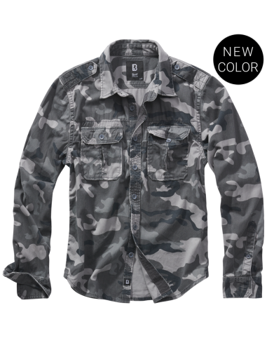 Camisa hombre camuflaje gris