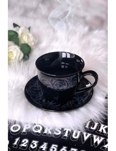 Taza y plato XL `Morticia´ , Killstar