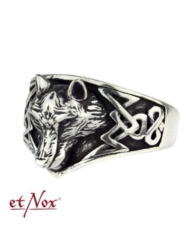 etNox - ring "Wolf" stainless steel