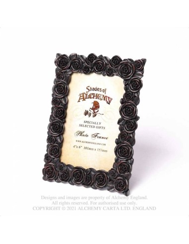 ROSE & VINE PHOTO FRAME (6X4") BLACK (SA17)