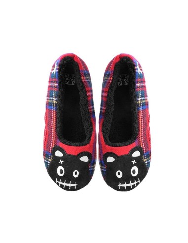 T.U.K. Red Plaid Punk Panda Slipper