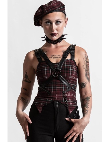 Jaded Strap Top [BLOOD TARTAN]