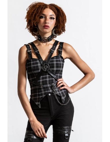 Jaded Strap Top [BLOOD TARTAN]