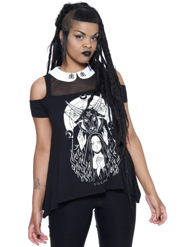 Top hombros descubiertos `Nunsense´ , Killstar