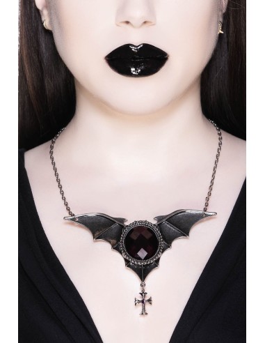 Collar vial negro `Beso De La Muerte ´ - Killstar