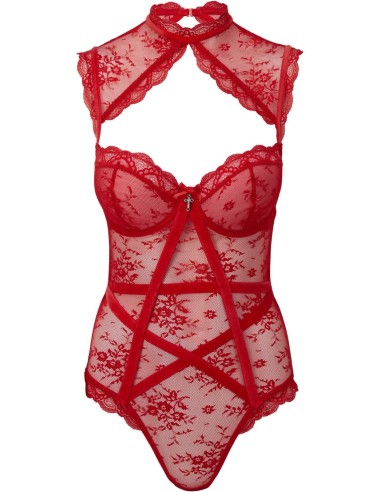 Dark Desire Lace Bodysuit [SCARLET]