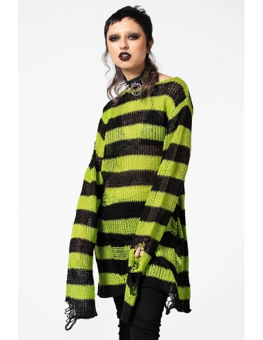 Slimer Distress Knit Sweater