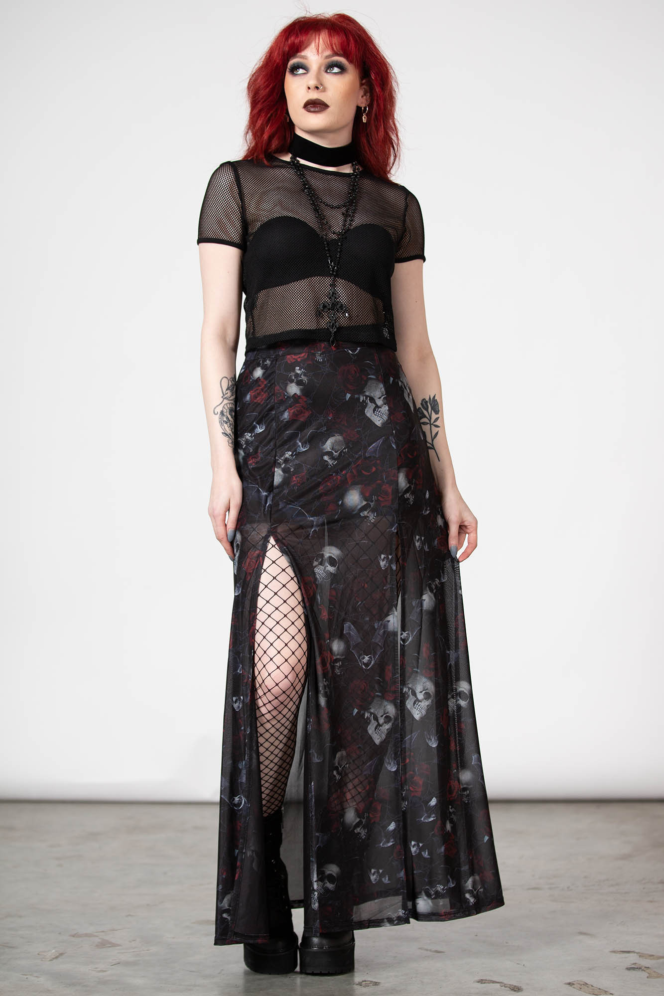 Hellverina Split Maxi Skirt.