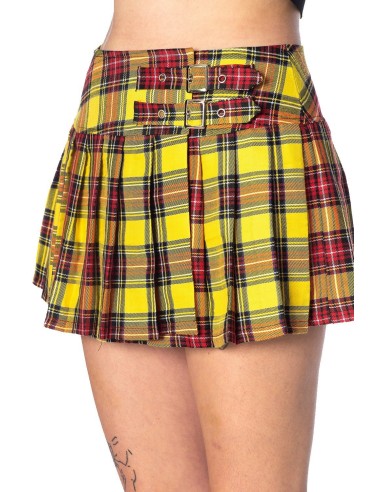 RED TARTAN MINI SKIRT