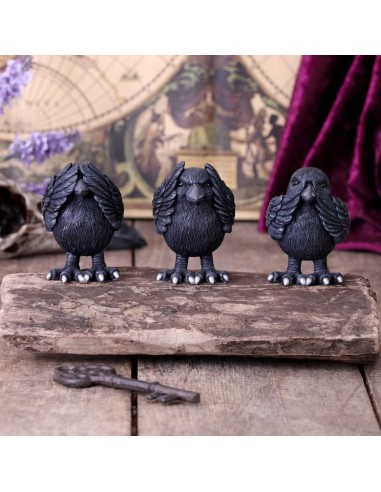 Three Wise Ravens 8.7cm