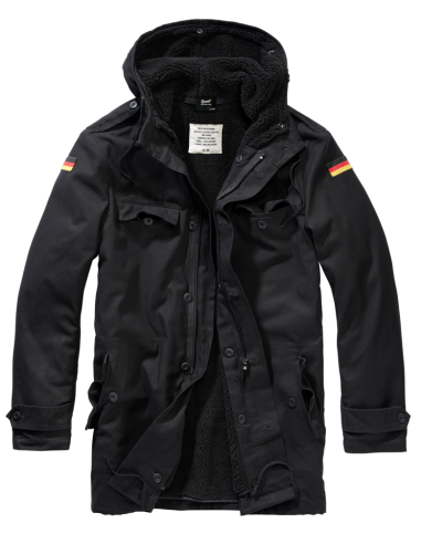 Parka Hombre Negra forro pelo negro