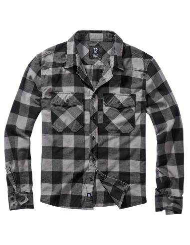 Camisa hombre cuadros negros y grises