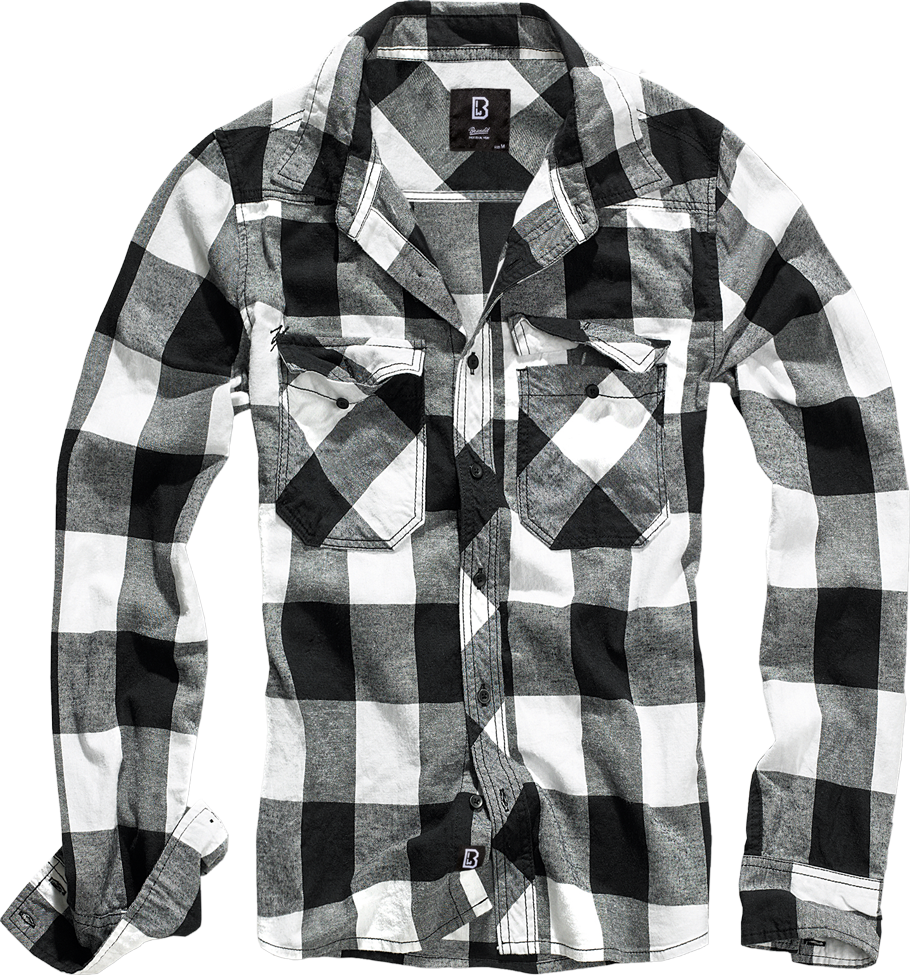 Camisa cuadros best sale blanco y negro