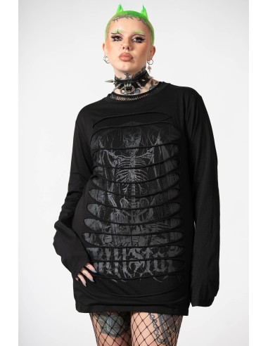 Cyrus Slashed Long Sleeve Top