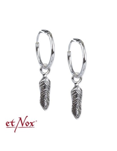 etNox earrings "Big Feather" 925 silver