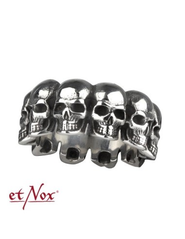 etNox - anillo "Calavera" acero inoxidable