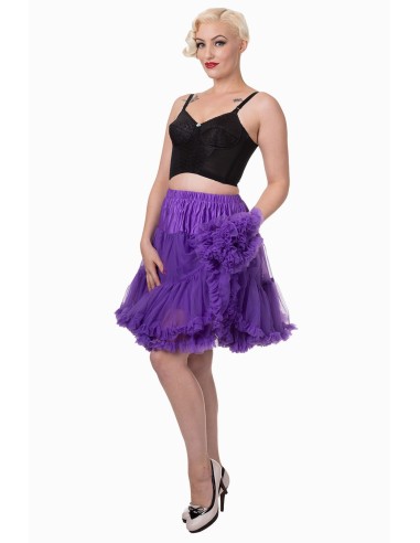 Petticoat ultrasuave morada por encima de la rodilla