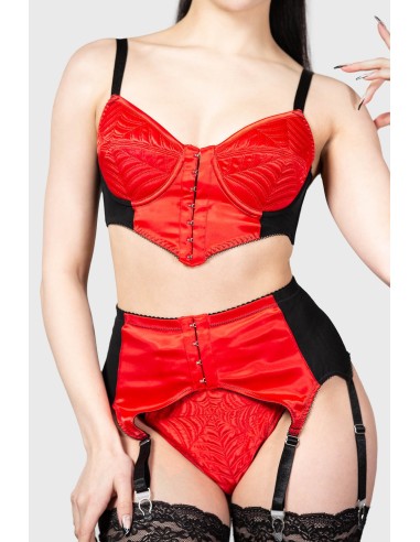 Conjunto Bralet + panty + ligero `Webutant´, Killstar