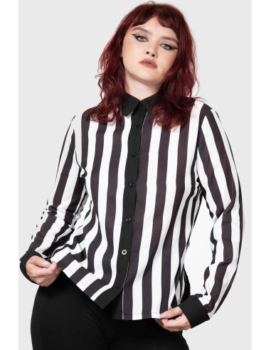 Camisa a rayas blanco y negro `STRIPE DOWN SHIRT´