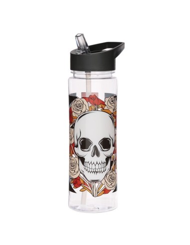 Botella Térmica de Acero Inoxidable - Calavera y Rosas - 530ml