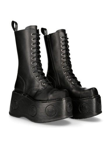 New Rock Leather Boots (with zipper)