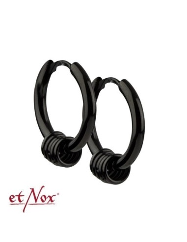 etNox stainless steel hoops "Rings´ Hoop" with rings