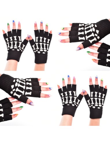 BGS FINGERLESS GLOVES - BLACK/WHITE