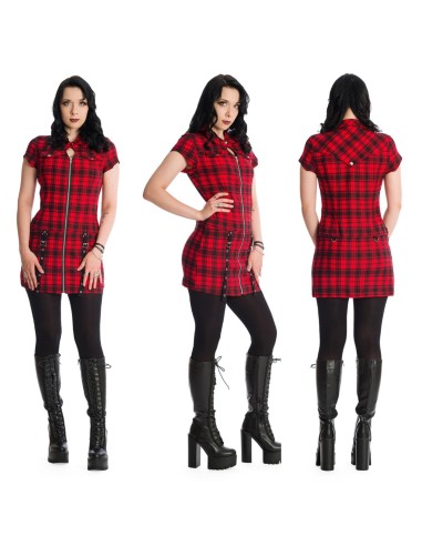 TARTAN NIGHT ZIP DRESS