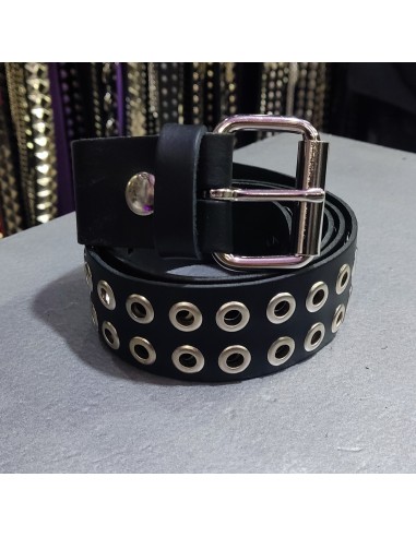 Leather Belt with open eyelid