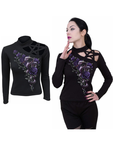 GUARDIAN ANGELS - Pentagram Shoulder Longsleeve Top