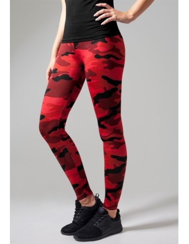 Leggings mujer camuflaje ROJO