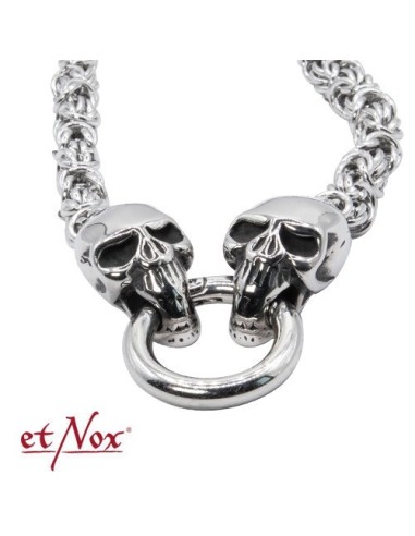 etNox - stainless steel chain with wolf heads