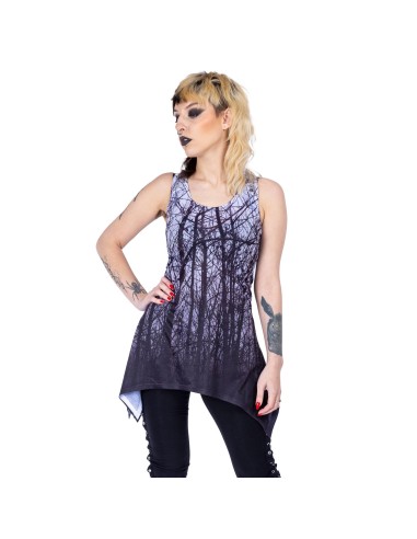 CROW NIGHT LACE PANEL VEST