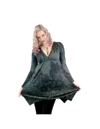 CROW NIGHT LACE PANEL VEST